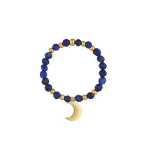 Pierścionek z kamieniami i księżycem