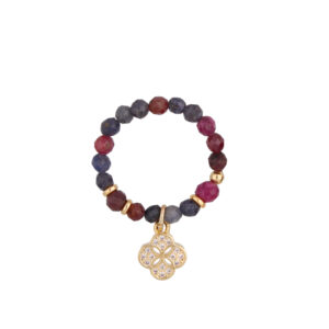 Pierścionek z rubinami i szafirami