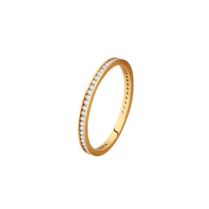 Pierścionek złoty ring z cyrkoniami