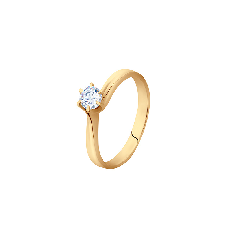 Pierścionek złoty z cyrkonią Pierścionek złoty z cyrkonią