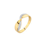 Pierścionek złoty z cyrkoniami
