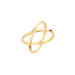 Pierścionek złoty zaplecione gładkie ringi