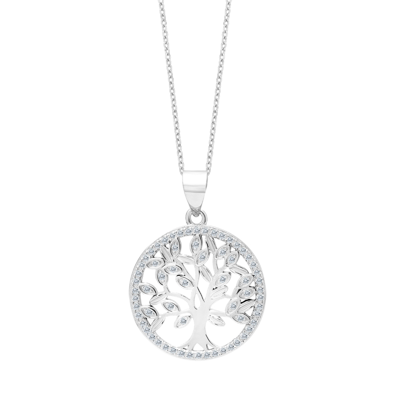 Zawieszka srebrna drzewo szczęścia z cyrkonią Zawieszka srebrna drzewo szczęścia z cyrkonią
