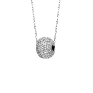 Zawieszka srebrna kulka z cyrkoniami