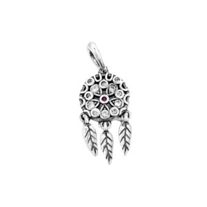 Zawieszka srebrna łapacz snów – charms
