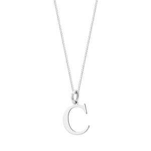 Zawieszka srebrna litera C – 1 cm