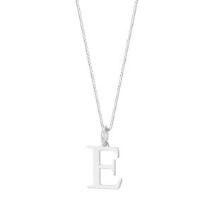 Zawieszka srebrna litera E – 1 cm
