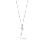 Zawieszka srebrna litera L – 1 cm