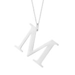 Zawieszka srebrna litera M – 3 cm