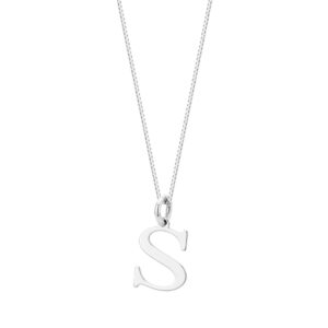 Zawieszka srebrna litera S – 1 cm