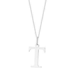 Zawieszka srebrna litera T – 2 cm