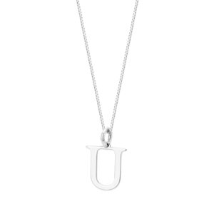 Zawieszka srebrna litera U – 1 cm