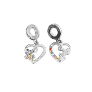 Zawieszka srebrna serca – charms