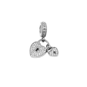 Zawieszka srebrna serce charms