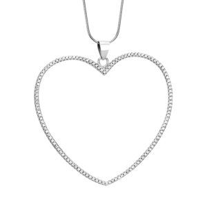 Zawieszka srebrna serce z cyrkoniami