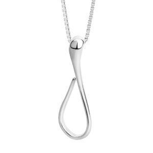 Zawieszka srebrna w kształcie łezki