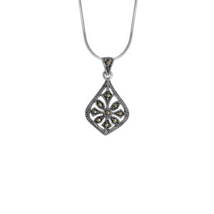 Zawieszka srebrna z markazytami