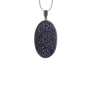 Zawieszka srebrna z markazytami