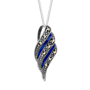 Zawieszka srebrna z markazytami