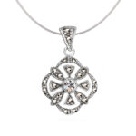 Zawieszka srebrna z markazytami