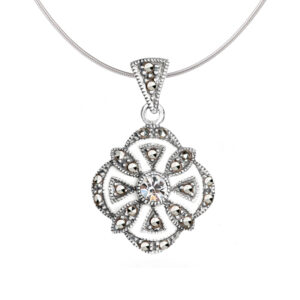 Zawieszka srebrna z markazytami