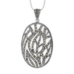 Zawieszka srebrna z markazytami