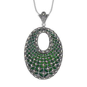 Zawieszka srebrna z markazytami