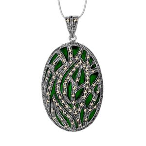 Zawieszka srebrna z markazytami