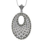 Zawieszka srebrna z markazytami