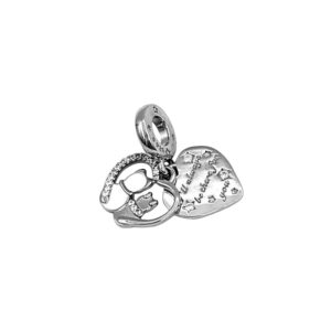 Zawieszka srebrna z sercem – charms