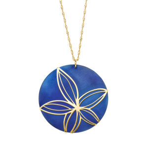 Zawieszka z tytanu i srebra pozłacanego