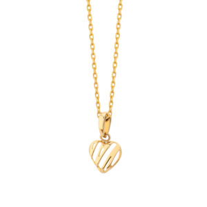 Zawieszka złota ażurowe serce