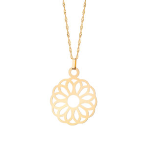 Zawieszka złota ażurowy kwiat