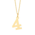 Zawieszka złota cyfra 4 – 2 cm