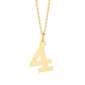 Zawieszka złota cyfra 4 – 2 cm