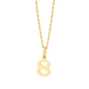Zawieszka złota cyfra 8 – 1 cm