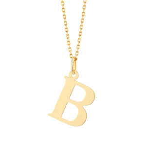 Zawieszka złota litera B – 2 cm