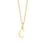 Zawieszka złota litera C – 1 cm