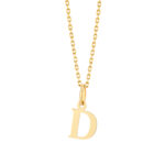 Zawieszka złota litera D – 1 cm