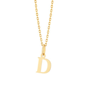 Zawieszka złota litera D – 1 cm