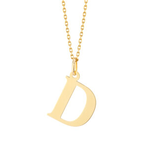 Zawieszka złota litera D – 2 cm