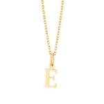 Zawieszka złota litera E – 1 cm