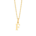 Zawieszka złota litera F – 1 cm
