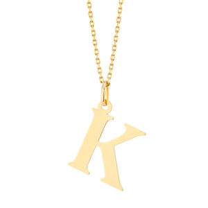 Zawieszka złota litera K – 2 cm