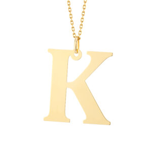 Zawieszka złota litera K – 3 cm