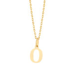Zawieszka złota litera O – 1 cm