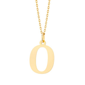 Zawieszka złota litera O – 2 cm