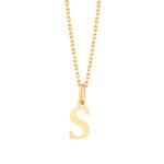 Zawieszka złota litera S – 1 cm