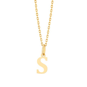 Zawieszka złota litera S – 1 cm