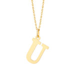 Zawieszka złota litera U – 2 cm